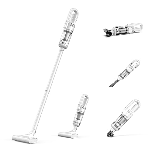 掃除機 コードレス Fochai【20000pa 強力吸引 革新モデル】スティック電気掃除機 5WAY 5種類ノズル 軽量 Type-C充電式 一人暮らし LEDライト照明 ワンプッシュでゴミ箱を開ける 水洗可能なステンレスフィルター 布団用ブラシ付 HEPA多重濾過 一人暮らし&お年寄り 低騒音 敬老の日 年末お掃除 日本語取扱説明書 車用/家庭用